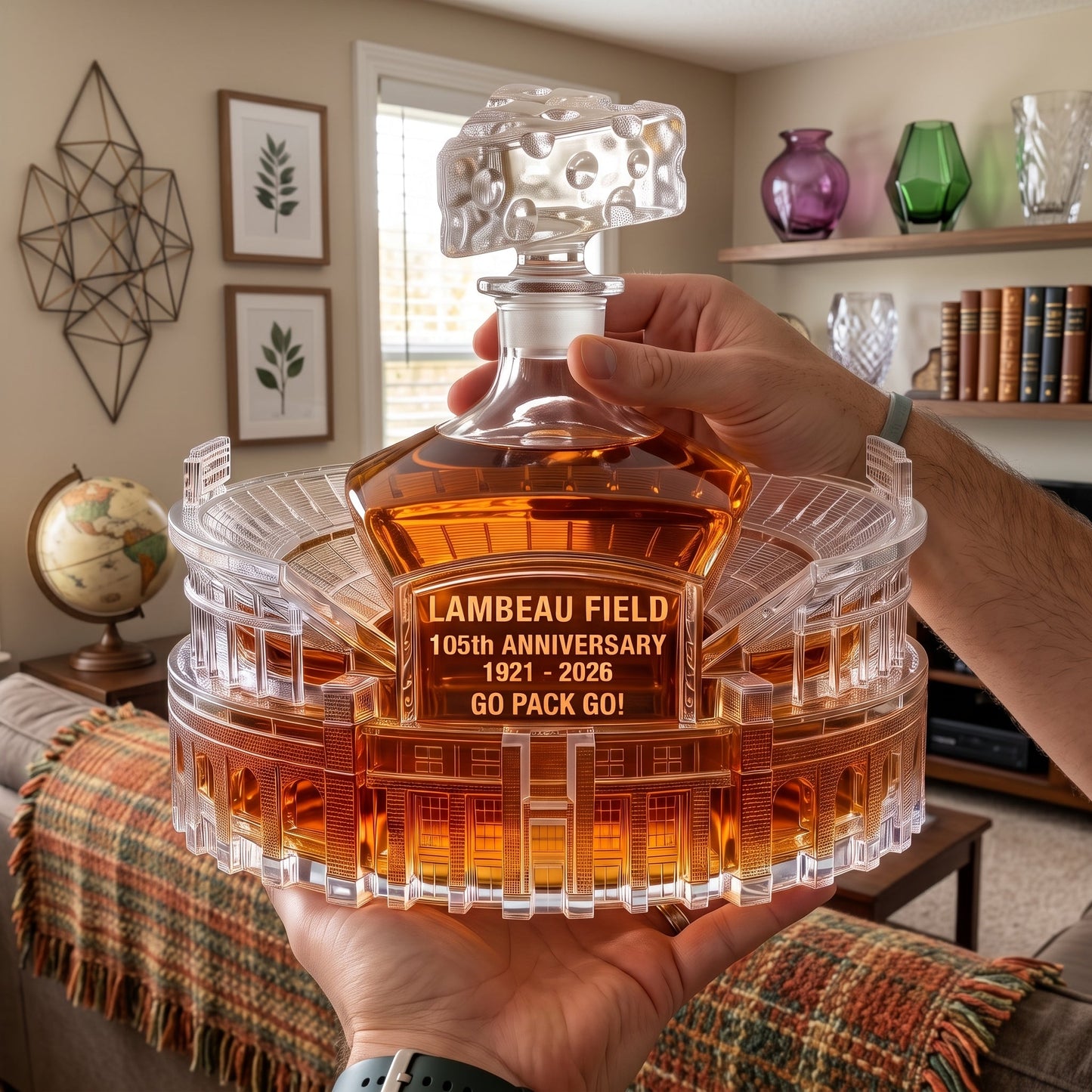 Go Pack Go! 105th Anniversary Lambeau Field Edition Whiskey Bottle