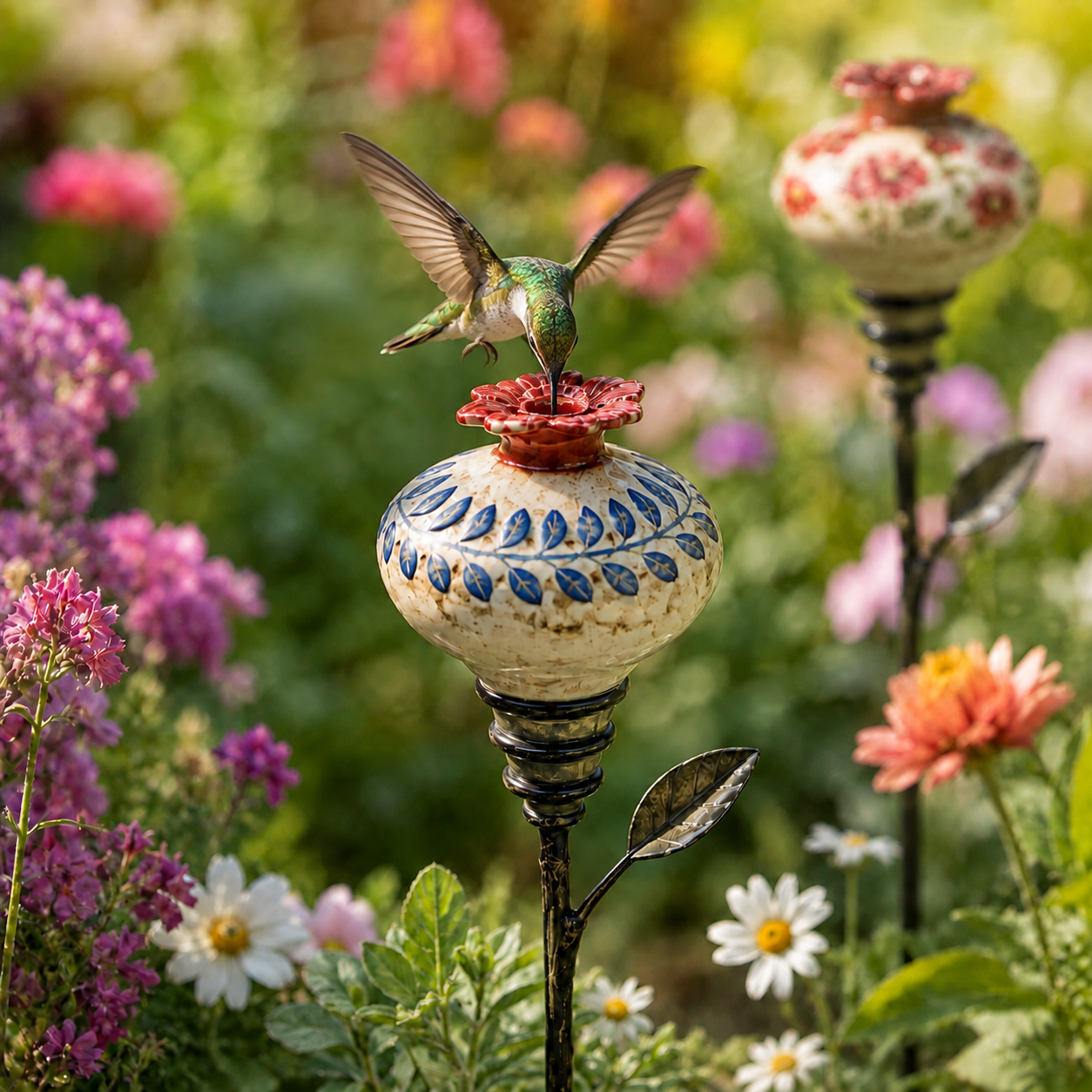 Red flower feeding port