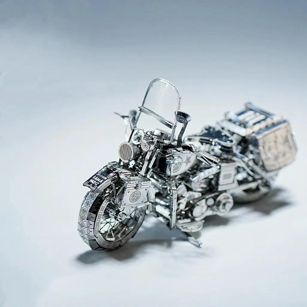 š„HOT SALEš„Silver Motorcycle 3D Metal Assembly Puzzle