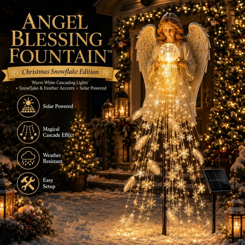 🎅✨ 2026 New Santa’s Flying Sleigh Gift Cascade – Solar Christmas Garden Light