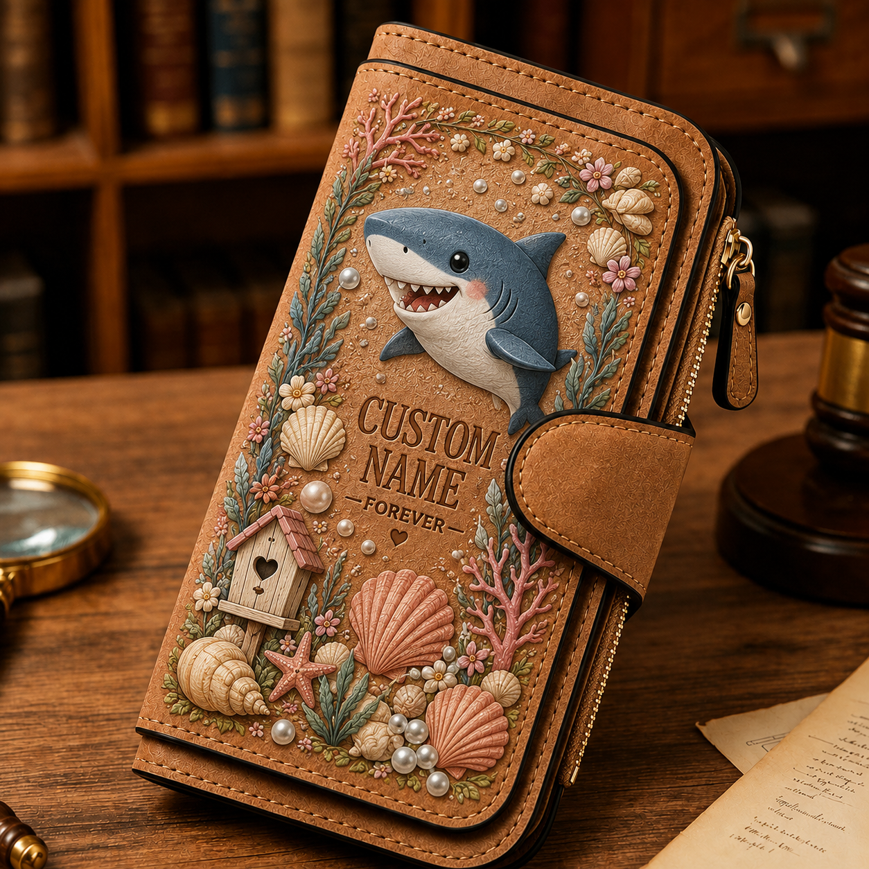 ๐ธ Personalized Garden Embossed Wallet - Perfect Gift For Her ๐ฟ