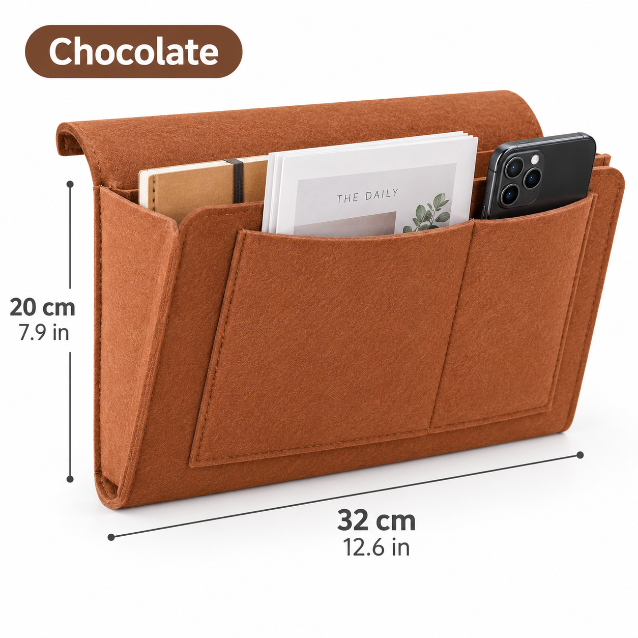 🛏️ Bedside Hanging Organizer — Multi-Pocket Storage for Bed & Sofa