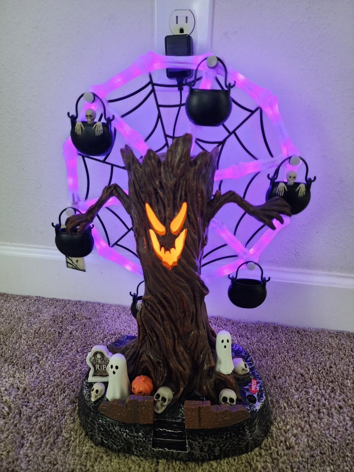 🎁LAST DAY 50% OFF🎃 Animated Halloween Ghost Tree Ferris Wheel 🎡
