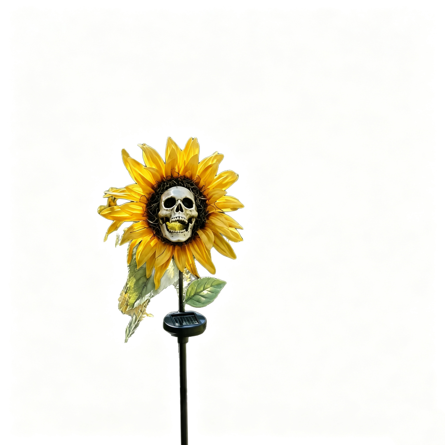 💀Solar Sunflower Skull Stake Lights - Waterproof LED Halloween Pathway Decor