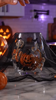 ๐ 3D Halloween Artisan Glassware Collection | For Magical Halloween Sips, Eye-Catching 3D Details, Luminous Festive Party Moments & Cozy Fall Home Bar Glow