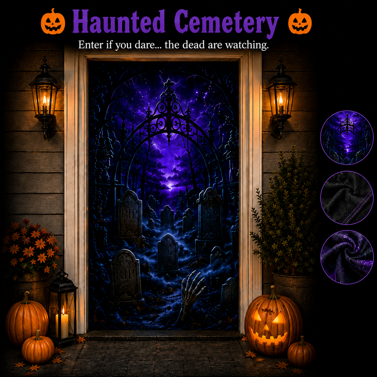 🎃Halloween Portal Door Curtain🎃 – Realistic Spooky Door Decor