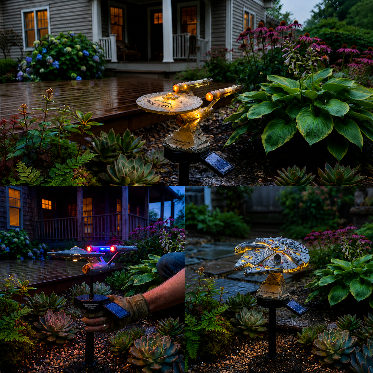π TODAY ONLYβπ₯ Save 52% π Sci-Fi Starship Solar Garden Light β¨ Light Up Your Outdoor Space