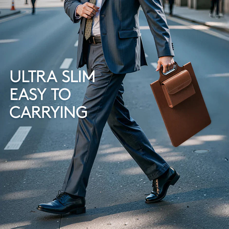 The All-In-One Mobile Workstation Sleeve | Built-In 15W Multi-Device Wireless Charger, Ergonomic Laptop Stand & Mousepad (Fits up to 16")