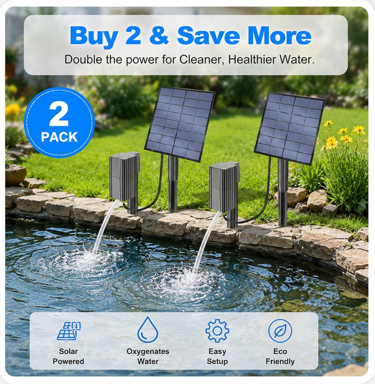 Solar Pond Aerator with Air Pump