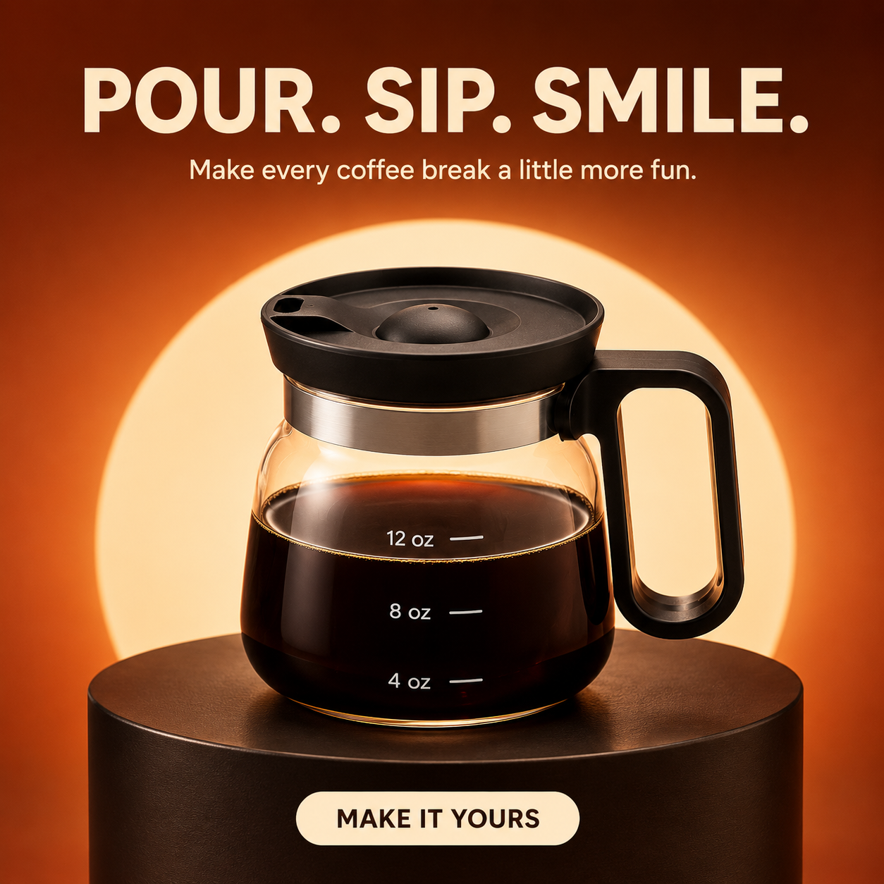 ☕ Coffee Pot-Shaped Glass Mug with Lid – The Gift Coffee Lovers Want to Keep