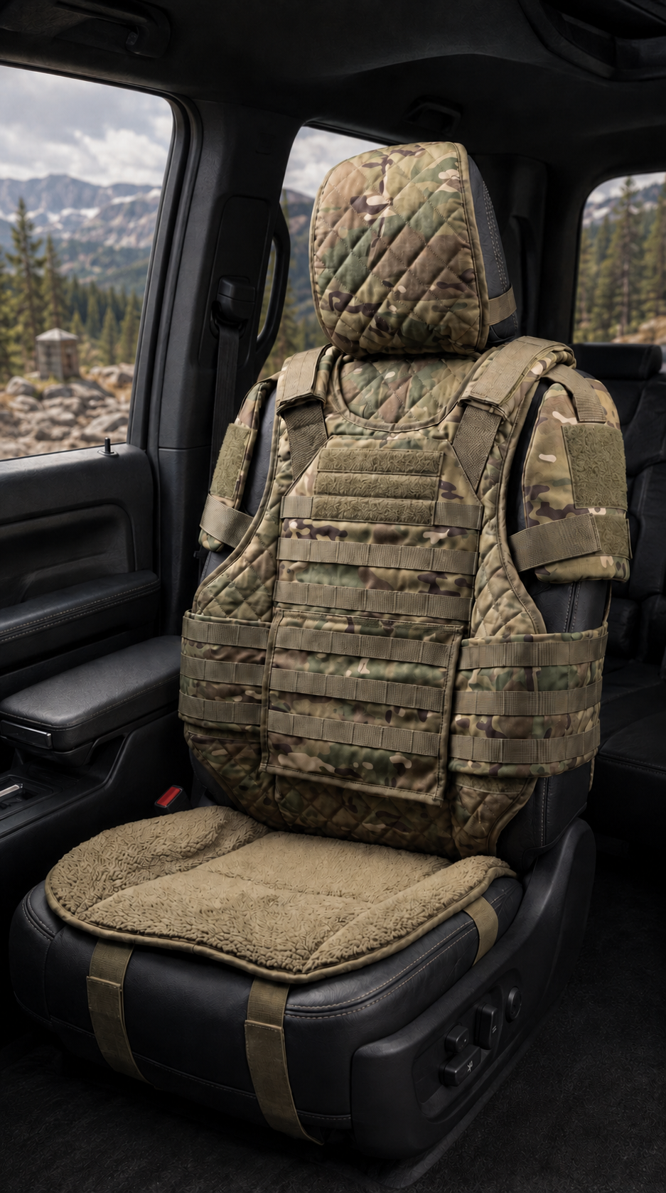 🚙Rugged Truck Seat Cover – Tactical Storage, Seat Protection & All‑Day Comfort
