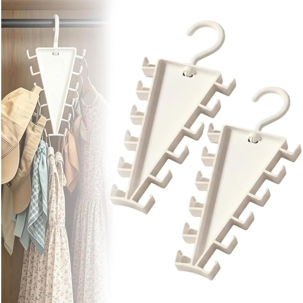 V-Shaped Double-Sided Closet Organizer Hanger