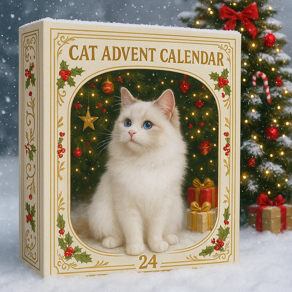 šAdvent Calendar 2026 Cat Advent Calendar Gift for Adults Friends Cat Owners and Lovers Christmas Holiday Countdown Gift 24 Designs Cats Charm Christmas Tree Ornament
