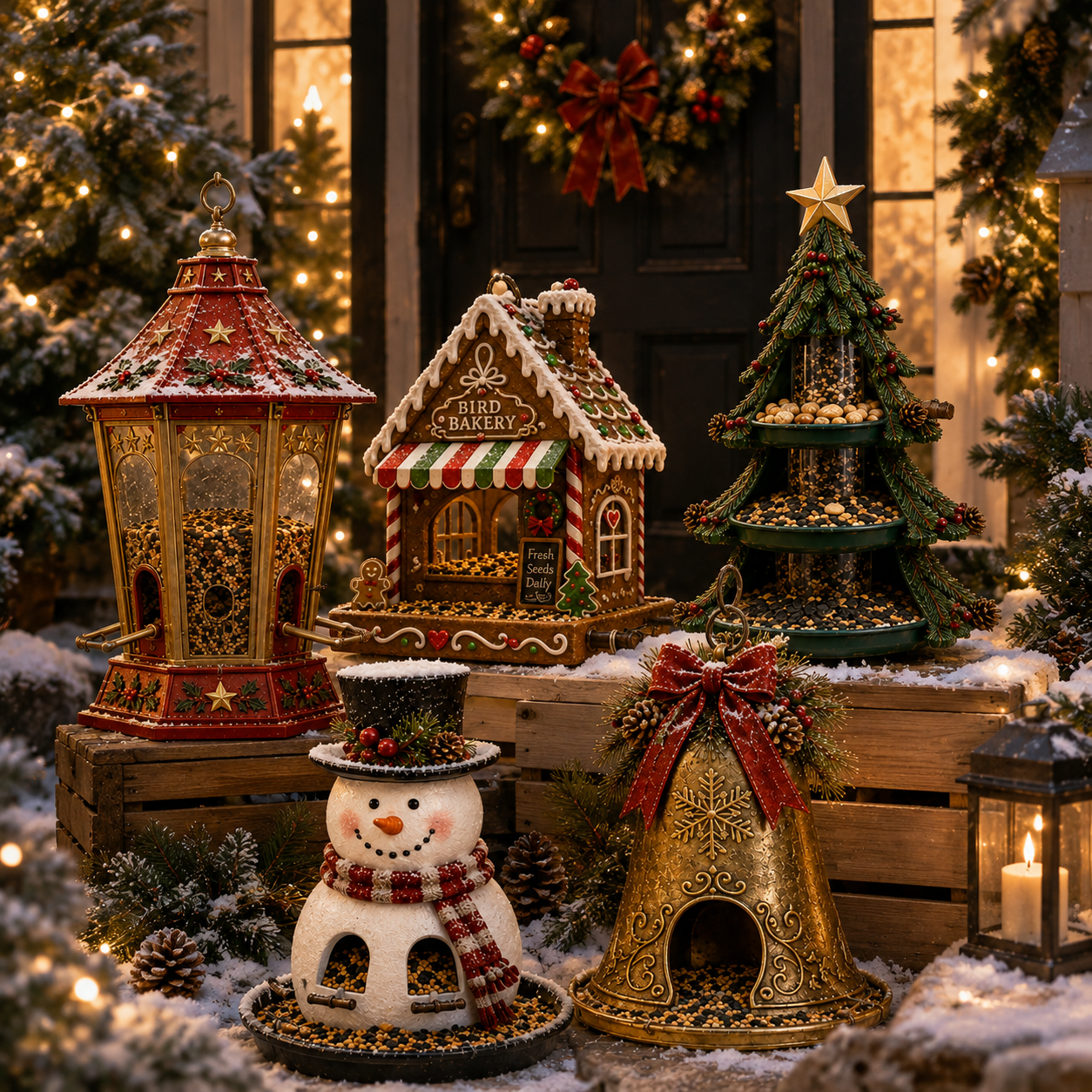 đ Christmas Bird Feeder Collectionâą â Festive Hanging Garden Feeders for Wild Birdsđ