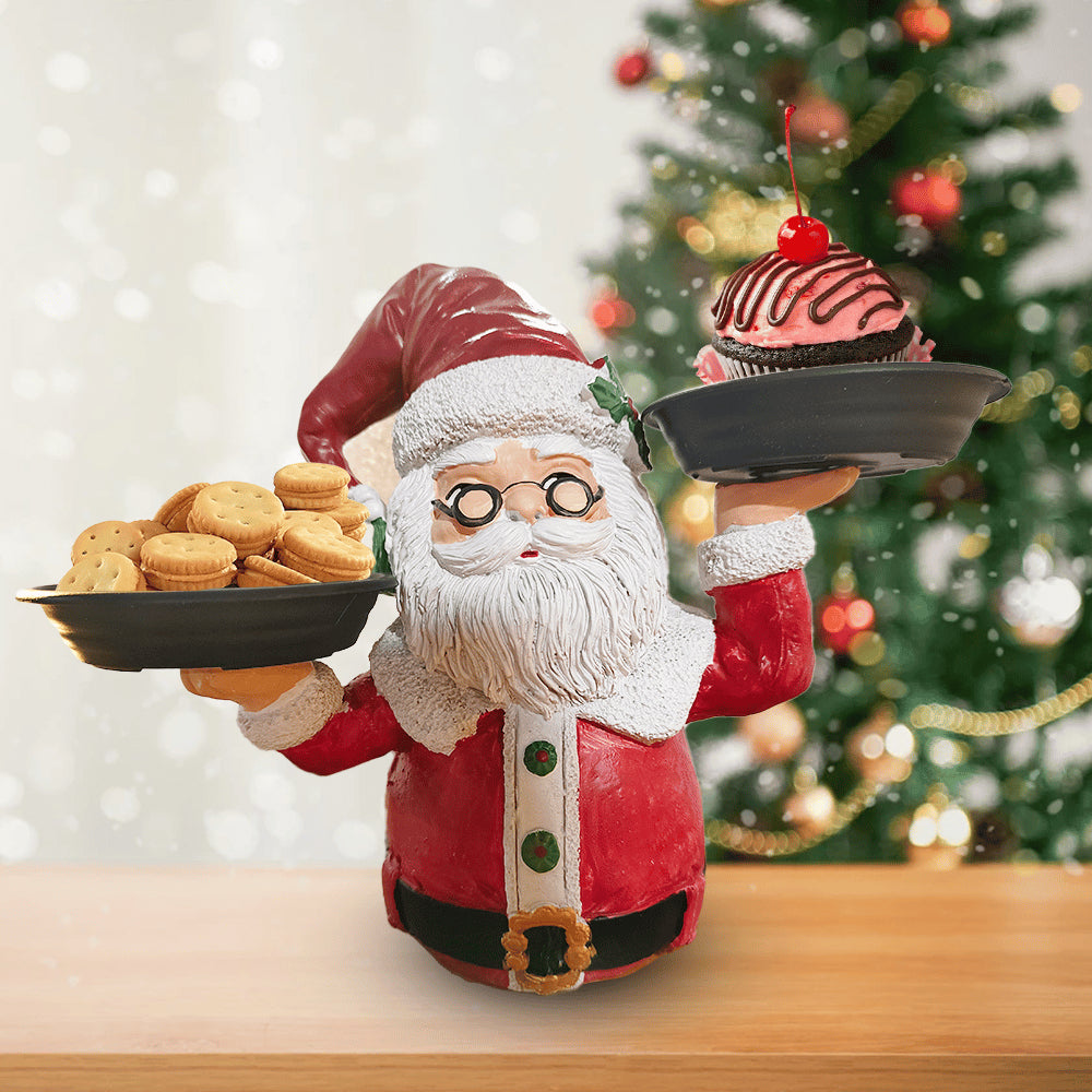 🎄 Christmas Resin Snowman Snack Rack Holder – 2-Tiered Dessert & Candy Bowl Stand for Party Table 🍰✨