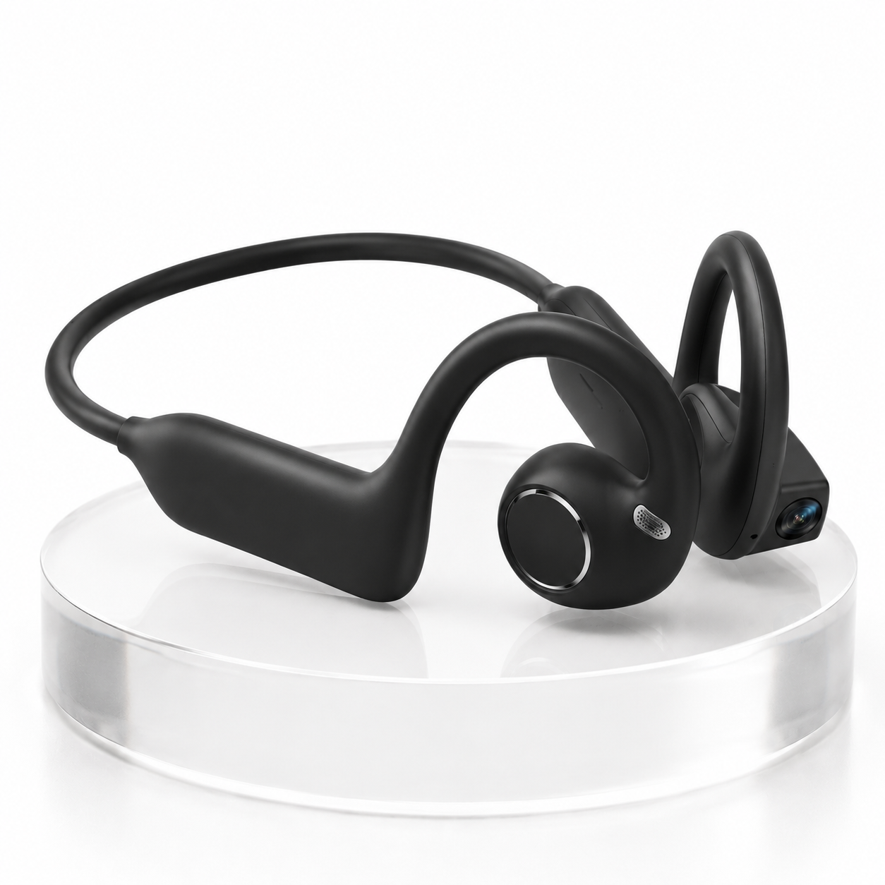 👂Smart earphones with 8MP camera for photos and videos, AI translation, and motion capture.