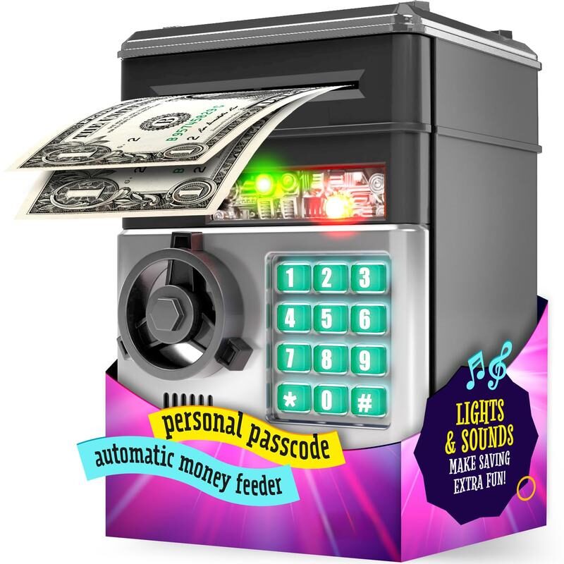 🔥Limited-Time 50% OFF | ✨Kids' Electronic ATM Piggy Bank with Password & Automatic Bill Feeder
