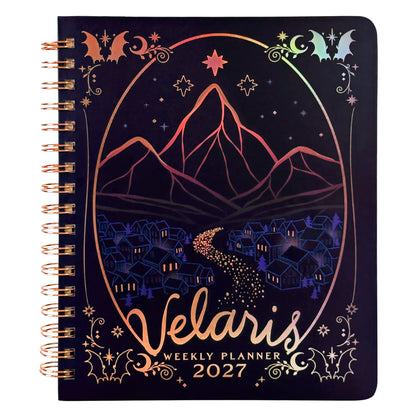Officially Licensed ACOTAR Velaris 2027 Weekly Planner | Sarah J. Maas Night Court Hardcover Personal Organizer with Iridescent Foil & Stickers