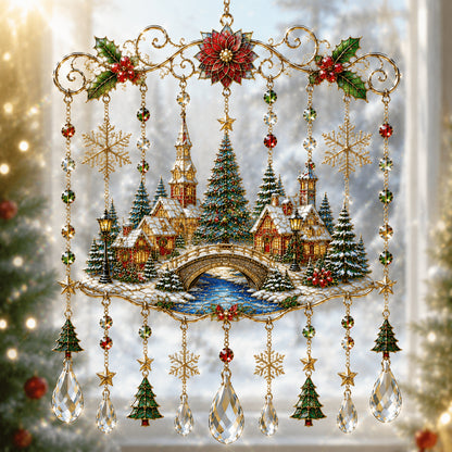 🔥Last Day 49% OFF - Handmade Christmas Stained Glass Window Hanging🎄