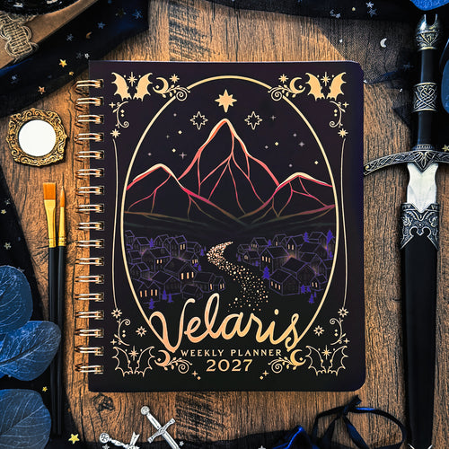 Officially Licensed ACOTAR Velaris 2027 Weekly Planner | Sarah J. Maas Night Court Hardcover Personal Organizer with Iridescent Foil & Stickers