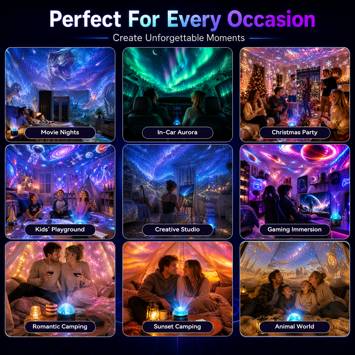 🎁🎀360° Smart Holographic Starry Sky Projector (HD Smart Dynamic 5D）🎁