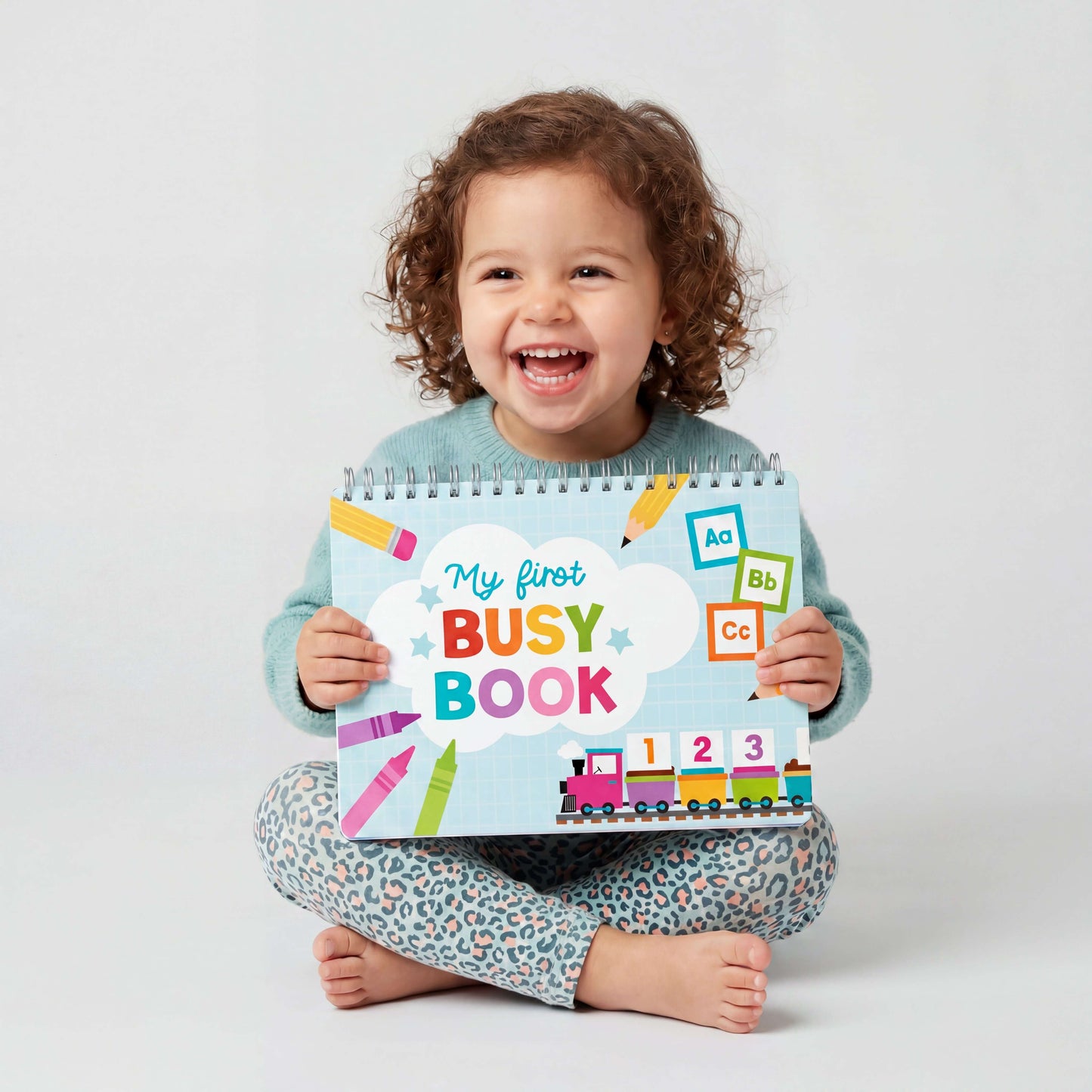 My First Busy Book - 100% Pre-Assembled Toddler Learning Binder | 14-in-1 Interactive Preschool Readiness Activities