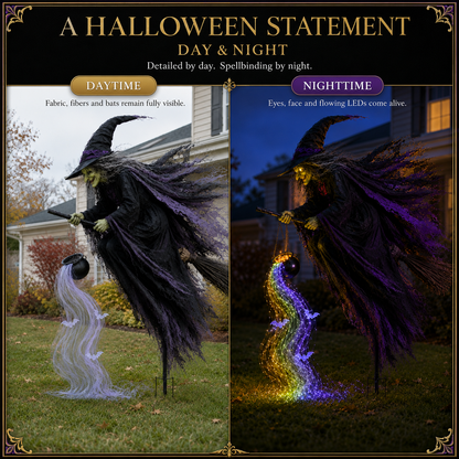 🎃Hot Sale 40% OFF🥳 Halloween Flying Witch Magic Flow Solar Light🎉🎉🎉