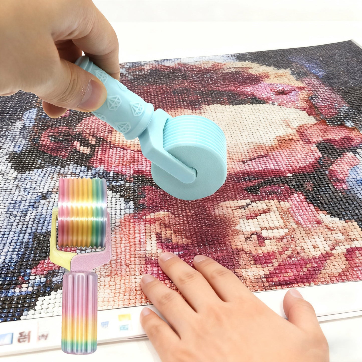 💎 3D Printed Diamond Painting Pressure Roller – Handmade DIY Diamond Art Fixer Tool ✨