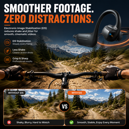 👂Smart earphones with 8MP camera for photos and videos, AI translation, and motion capture.
