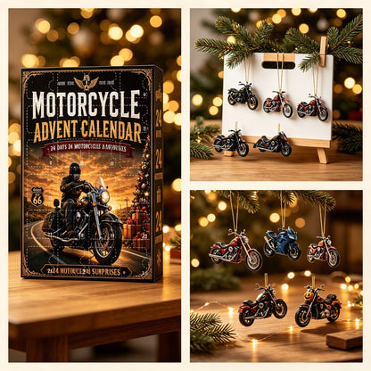 🏍️ Ride Into Christmas! 24-Day Motorcycle Theme Advent Calendar & Collector's Gift Box