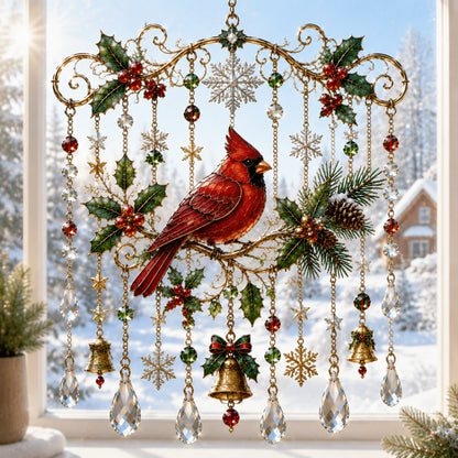 🔥Last Day 49% OFF - Handmade Christmas Stained Glass Window Hanging🎄