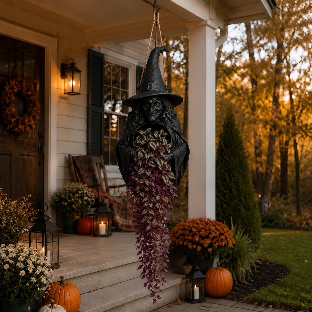 🦇 Hanging Bat Plant Pot🎃Spooky Garden Decor Planter
