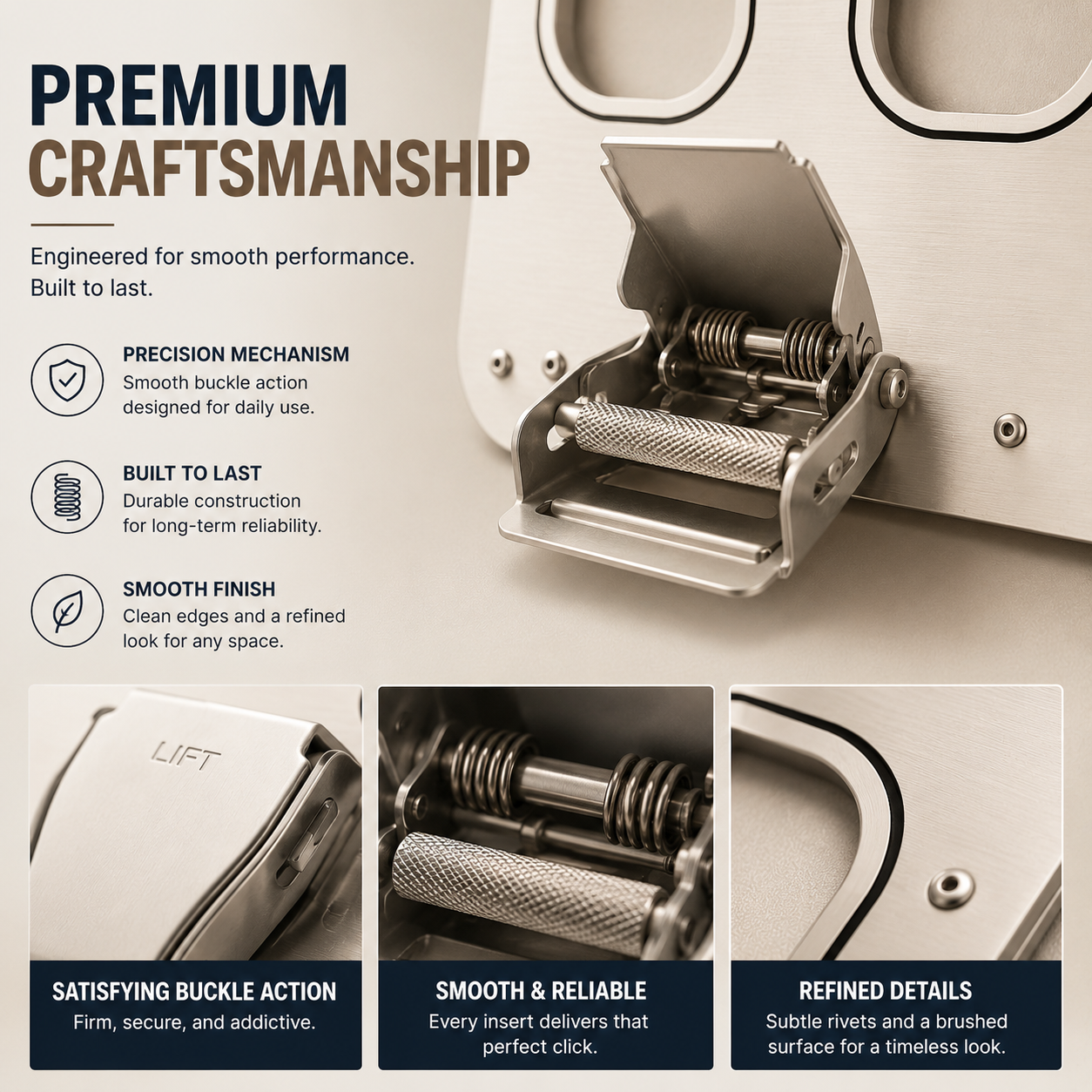 ✈️ Aviation Style Key Holder – Buckle-Inspired Wall Mounted Key Organizer for Entryway & Home
