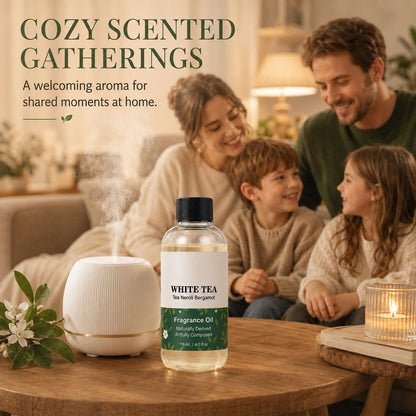 🏨 Premium White Tea Fragrance Oil Refill – Long-Lasting Clean Scent for Room & Office 🌿