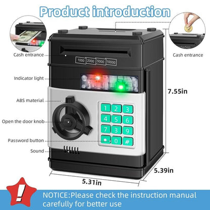 🔥Limited-Time 50% OFF | ✨Kids' Electronic ATM Piggy Bank with Password & Automatic Bill Feeder