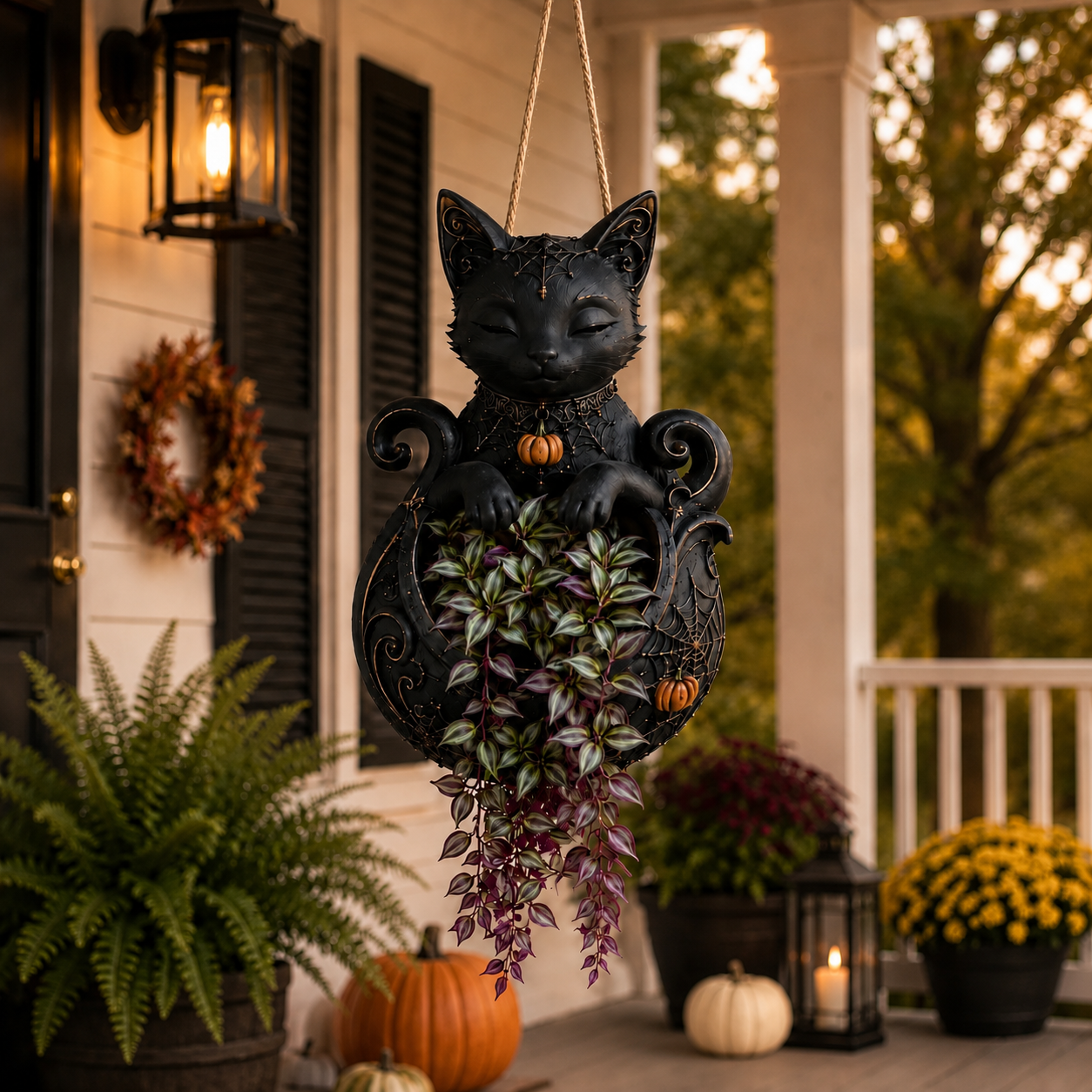 🦇 Hanging Bat Plant Pot🎃Spooky Garden Decor Planter