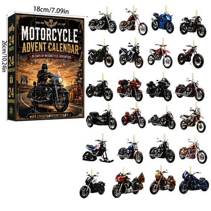 🏍️ Ride Into Christmas! 24-Day Motorcycle Theme Advent Calendar & Collector's Gift Box