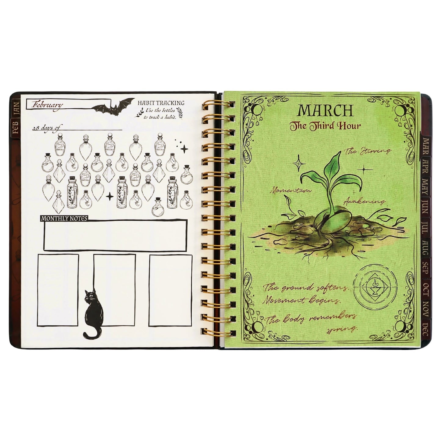 Waiting for the Night 2027 Gothic Weekly Planner & Grimoire Organizer (9''x7'')