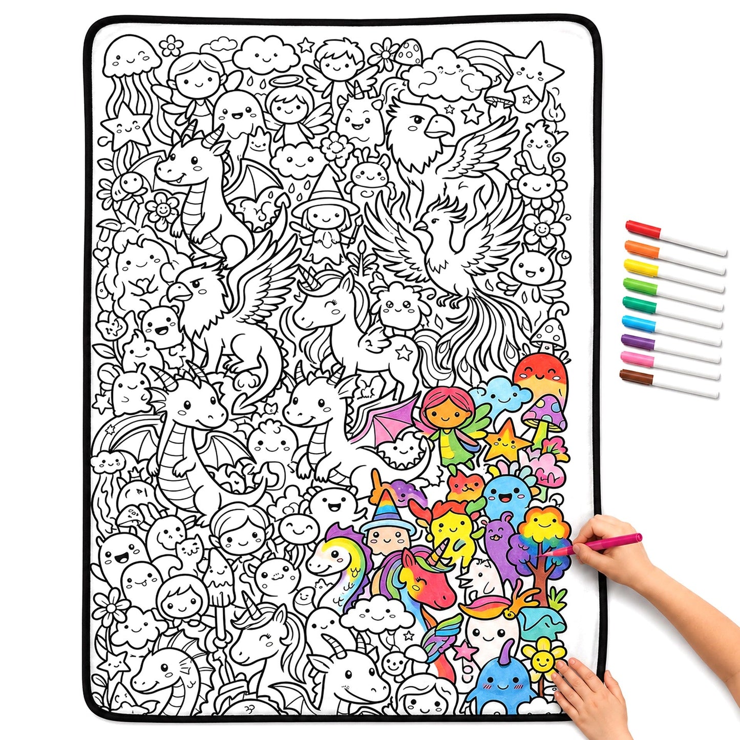 Zavrlyshop™ Coloring Blanket🖍️ Color It. Wash It. Repeat It! 🔄✨