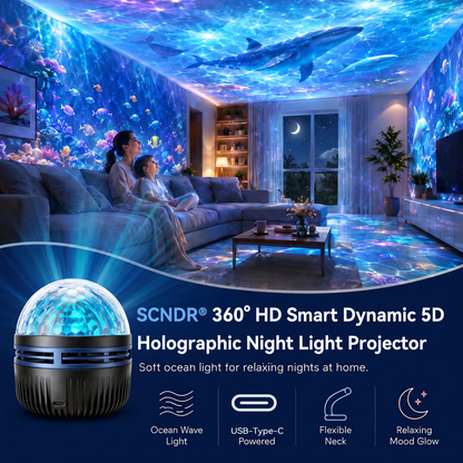 🎁🎀360° Smart Holographic Starry Sky Projector (HD Smart Dynamic 5D）🎁