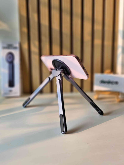 4-in-1 Magnetic Aluminum Device Stand - Portable Foldable Desktop Mount for Phone, Tablet & Laptop