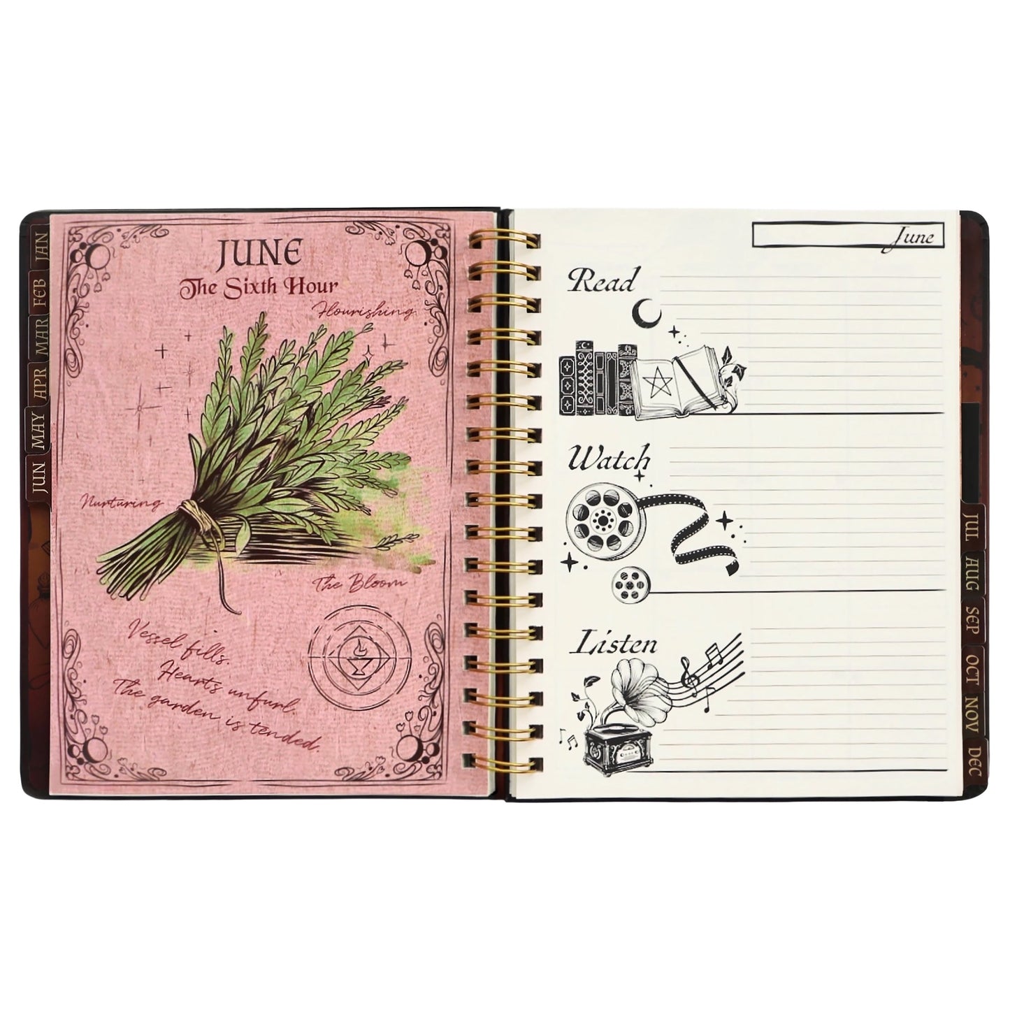 Waiting for the Night 2027 Gothic Weekly Planner & Grimoire Organizer (9''x7'')