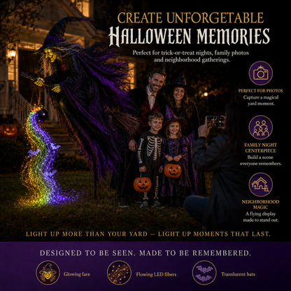 🎃Hot Sale 40% OFF🥳 Halloween Flying Witch Magic Flow Solar Light🎉🎉🎉
