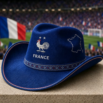 Legendary Nation Cowboy Hat - Premium Embroidered Country Flag Western Hat for Game Day & Festivals