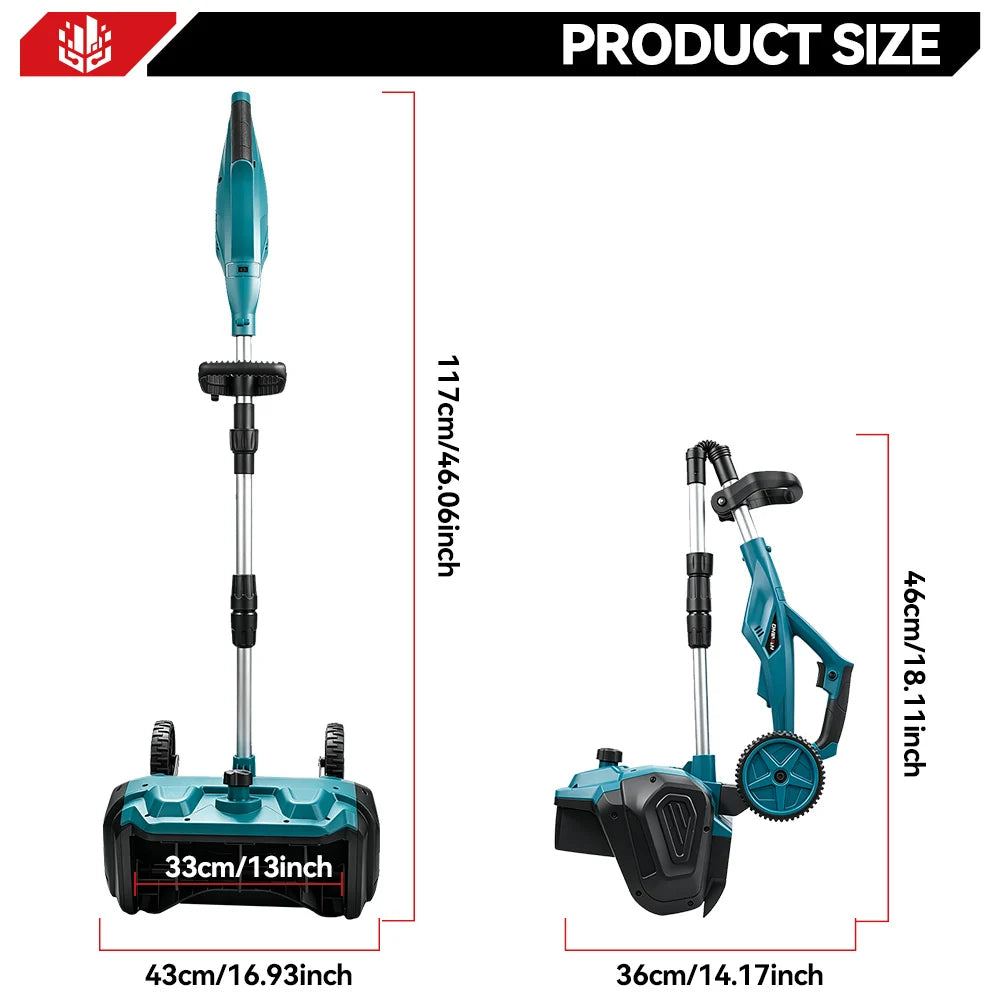 52.8" Brushless Cordless Snow Shovel Foldable with Wheels | For Makita 18V Battery