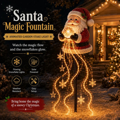 🎅✨ 2026 New Santa’s Flying Sleigh Gift Cascade – Solar Christmas Garden Light