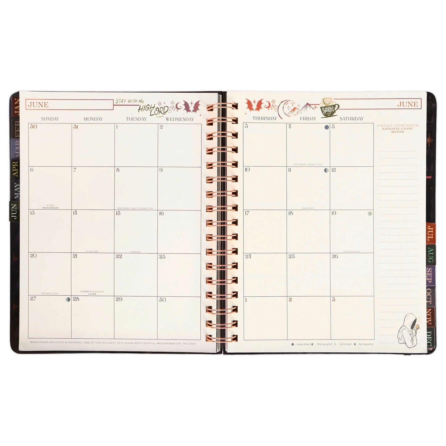 Officially Licensed ACOTAR Velaris 2027 Weekly Planner | Sarah J. Maas Night Court Hardcover Personal Organizer with Iridescent Foil & Stickers