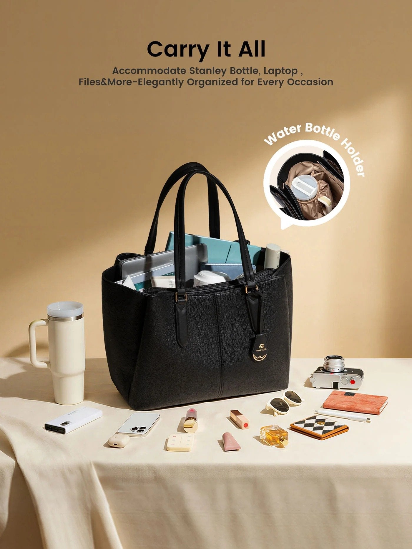 💼Laptop Tote Bag – Triple Compartments,