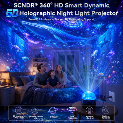 🎁🎀360° Smart Holographic Starry Sky Projector (HD Smart Dynamic 5D）🎁