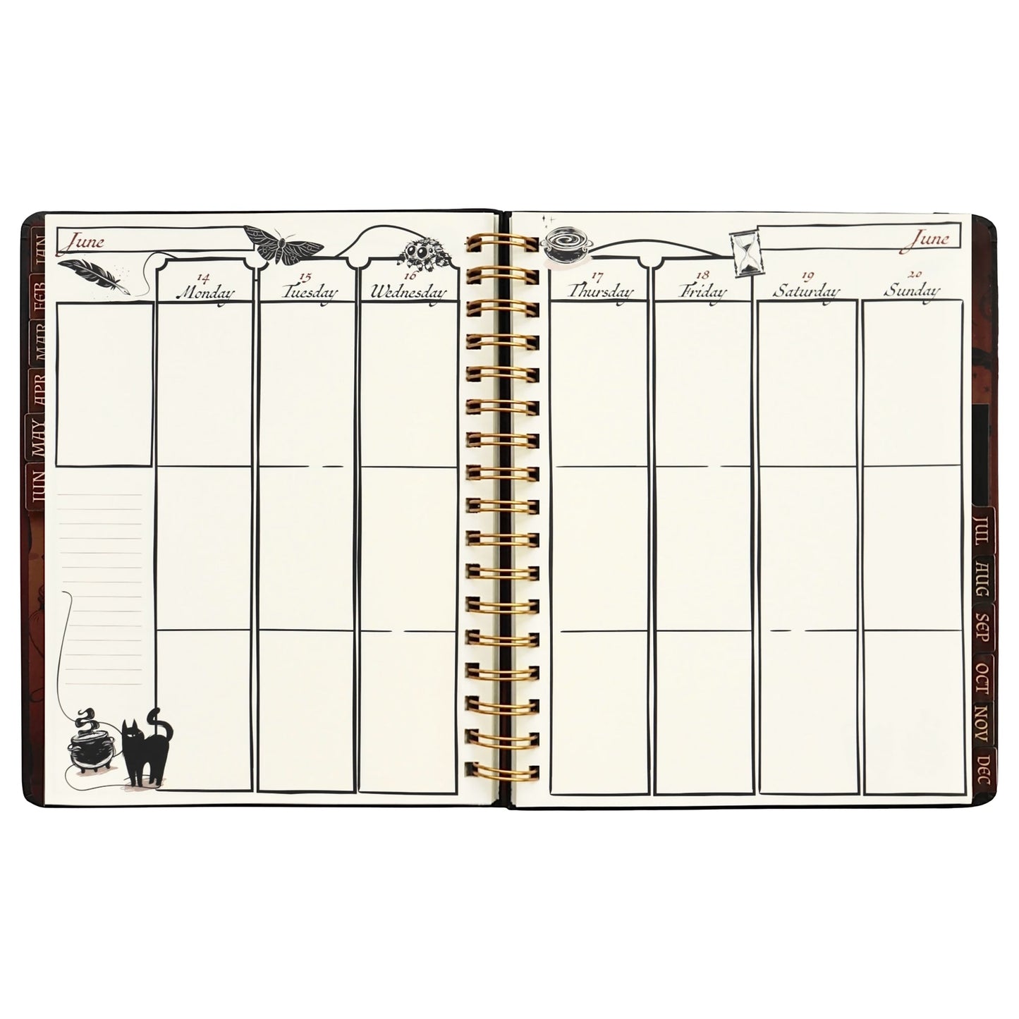 Waiting for the Night 2027 Gothic Weekly Planner & Grimoire Organizer (9''x7'')